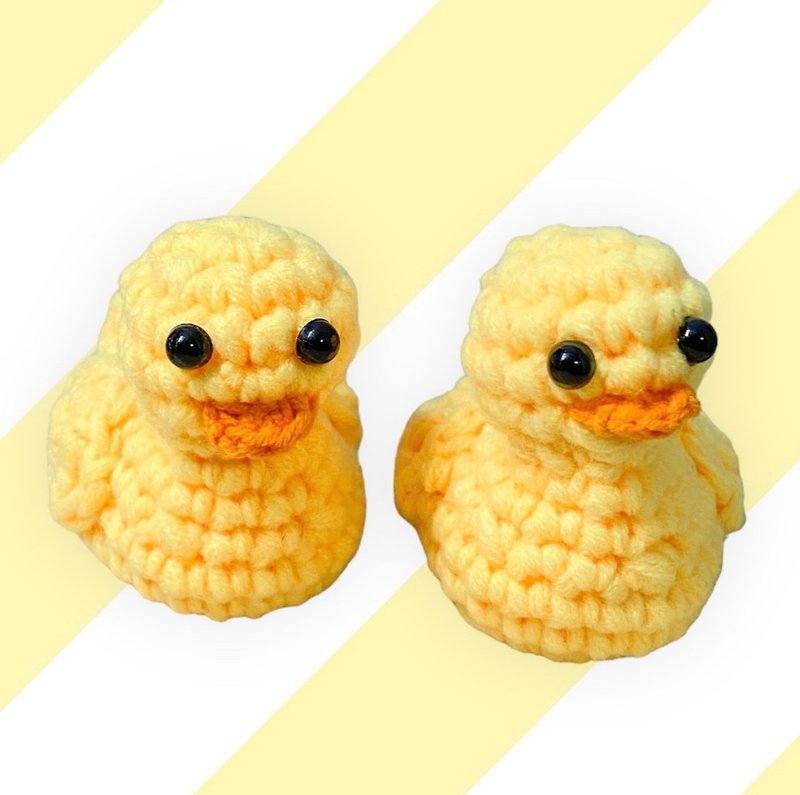 【DIY Material Pack】Yellow duckling decoration/hanging hook weaving material pack - Knitting, Embroidery, Felted Wool & Sewing - Cotton & Hemp Yellow