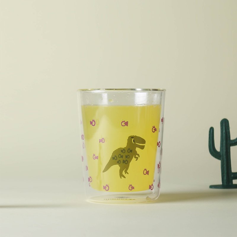 Canigrin✕Goodglas-Double Cup Tyrannosaurus - Cups - Glass Transparent