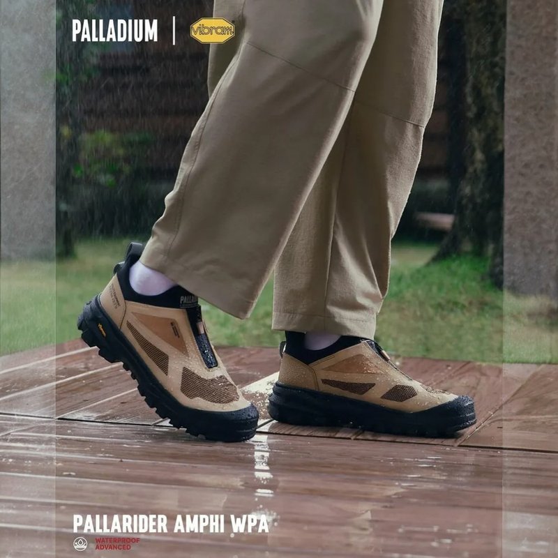 PALLADIUM PALLADIDER AMPHI WPA Vibram拉鍊低筒防水 卡其 79374 - 雨鞋/防水鞋 - 其他材質 