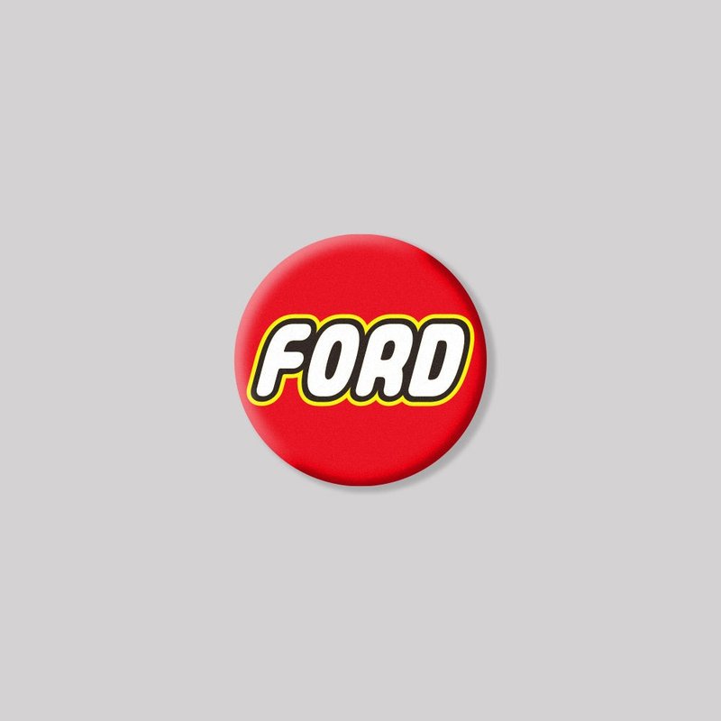 FORD/TOY/圓形/鋁牌飾貼 SunBrother孫氏兄弟 - 貼紙 - 鋁合金 紅色