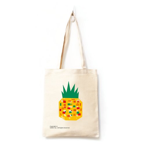 PEACE 鳳梨 水果 收納包 化妝包 帆布袋 托特包 環保袋 帆布