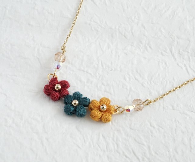 Embroidery on sale thread necklace