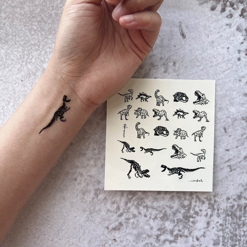Tattoo Stickers-Dinosaurs - สติ๊กเกอร์แทททู - กระดาษ 