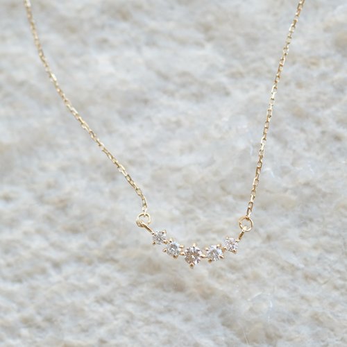 Beau Jewelry 10K微笑真鑽項鍊 K金 真鑽 鑽石 排鑽 項鍊