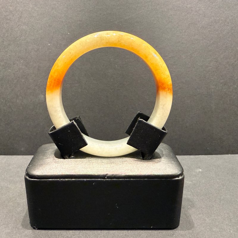 HAN YU JEWELRY 天然ミャンマー産翡翠 ハニーイエローバングル ミャンマー翡翠バングル イエロー翡翠バングル 17.5 - その他 - 翡翠 