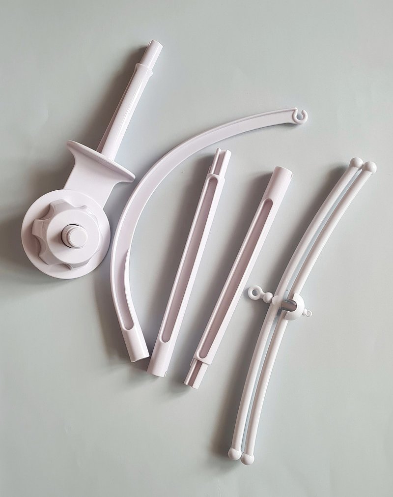 Plastic mount, Baby mobile holder, Crib arm - 寶寶/兒童玩具/玩偶 - 塑膠 白色