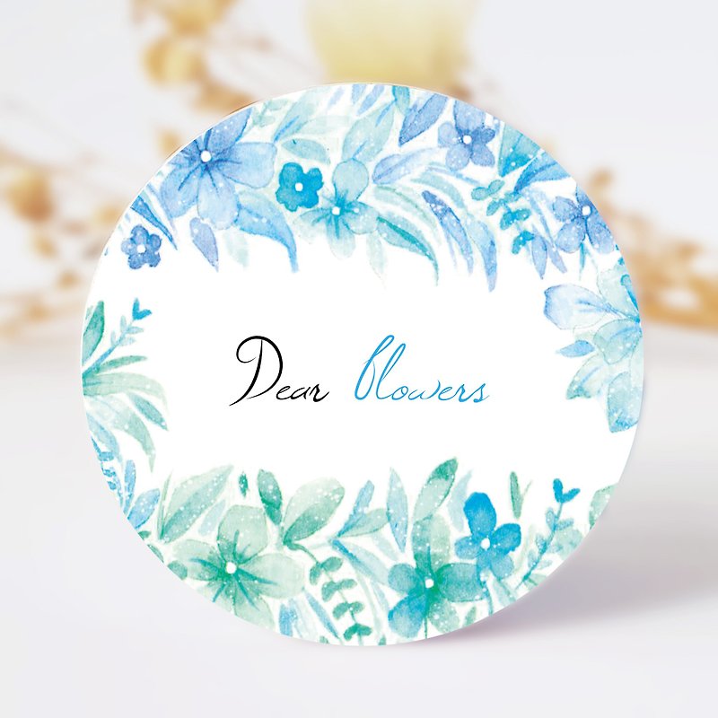 Flower-shaped series of rain paper tape - Washi Tape - Paper Blue