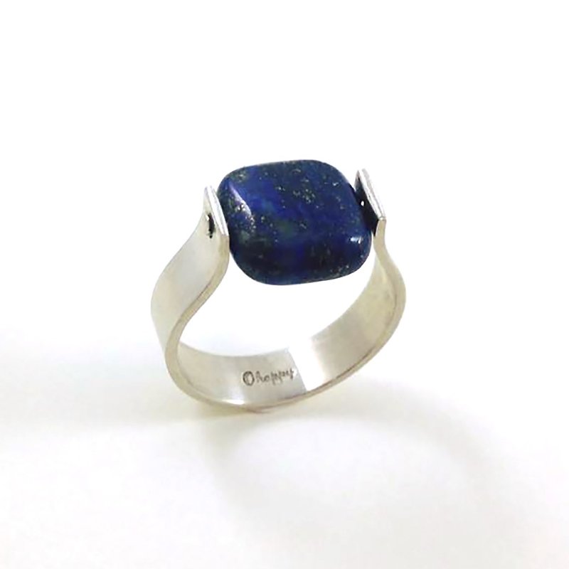 Ohappy design models. Lapis lazuli silver ring - แหวนทั่วไป - โลหะ สีเงิน