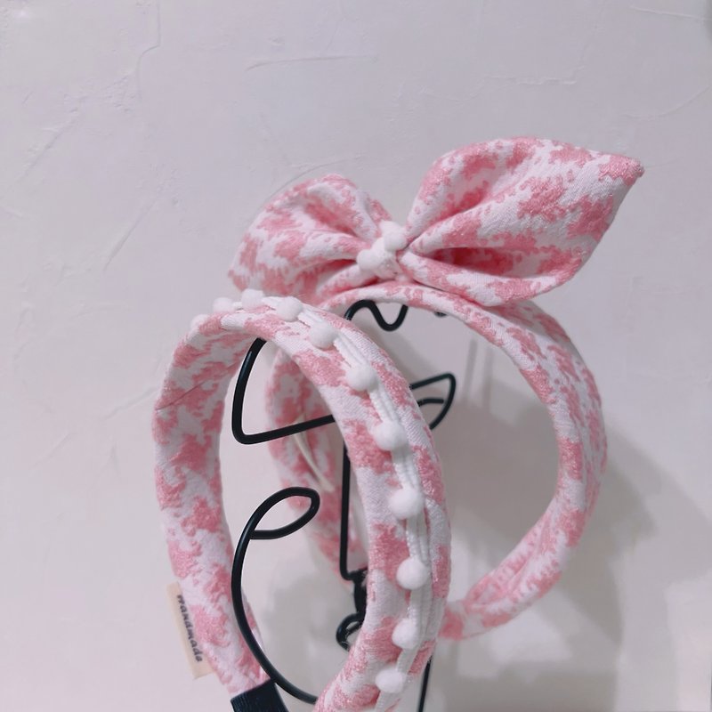【LisS is】少女心小兔女郎髮箍組合 - 髮帶/髮箍 - 聚酯纖維 粉紅色