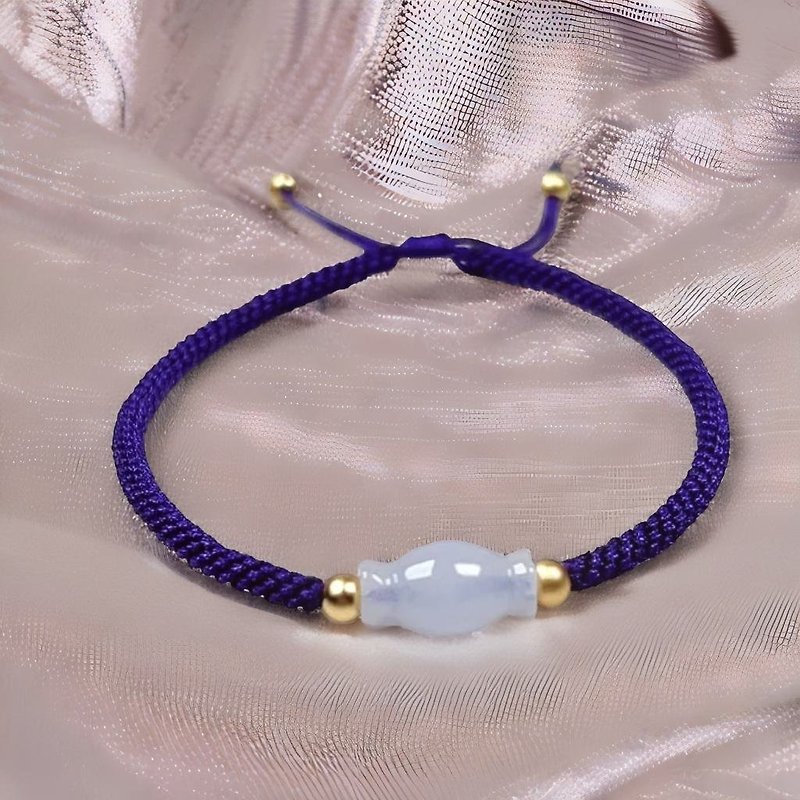 Ice Jade Candy Braided Bracelet | Natural Burmese Jade A-grade | Gift - สร้อยข้อมือ - หยก สีใส