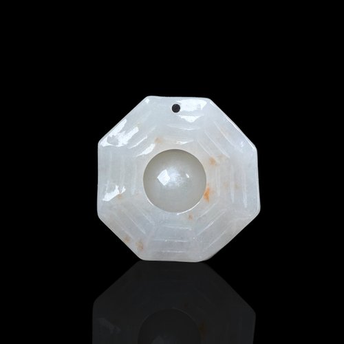 瓔珞翡翠 【乾坤太極】冰種黃翡翡翠八卦項鍊 | 天然緬甸玉A貨翡翠 | 送禮