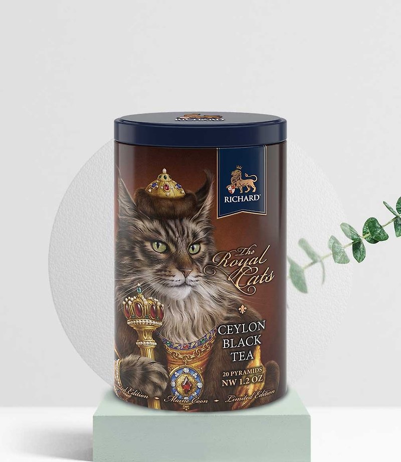 Royal Maine Coon Classic Black Tea Jar Limited Collection Special Souvenir Exchange Holiday Gift Taste - Tea - Other Metals Brown