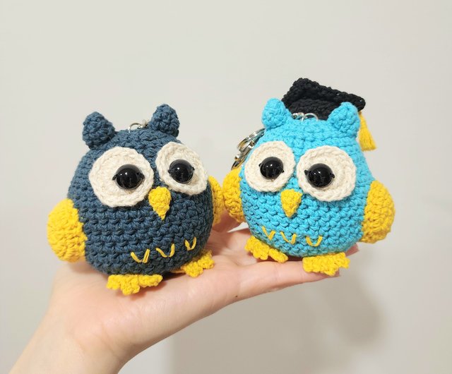 Owl keyring charm with tape measure - Shop Poching Handmade Studio  Keychains - Pinkoi