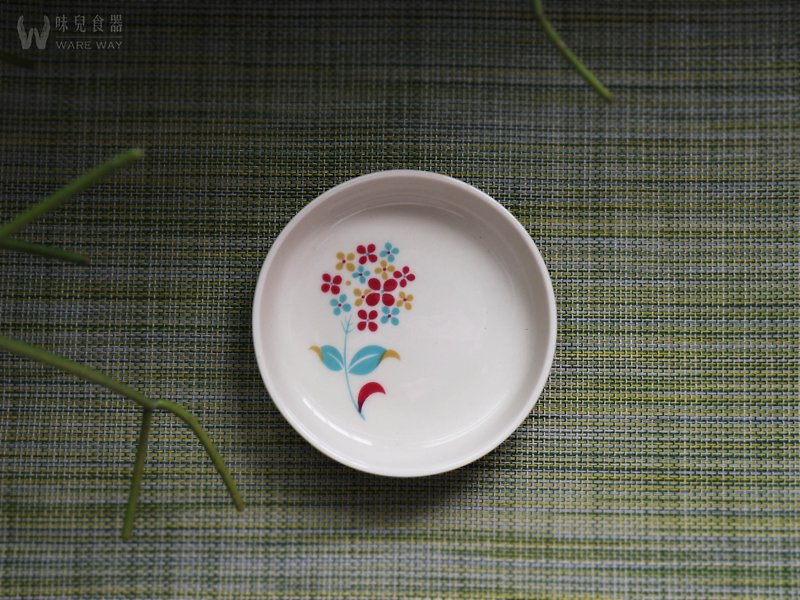 Early small dishes-hydrangea (tableware / old items / old objects / ceramics / printing / Japan / Japanese / bean dishes) - Small Plates & Saucers - Pottery Multicolor