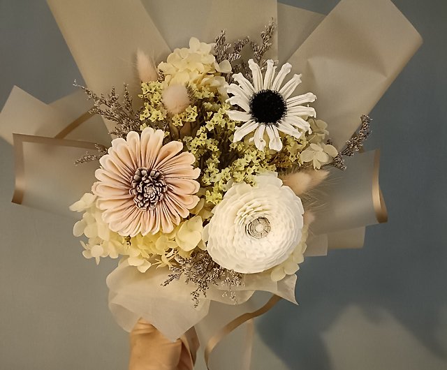 Rose and Gerbera Daisy Bouquet - Paper Flower, Bridal Bouquet, Wedding  Bouquet