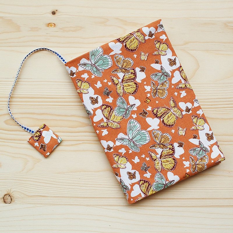 A5 colorful butterfly flying book jacket - Notebooks & Journals - Cotton & Hemp Orange