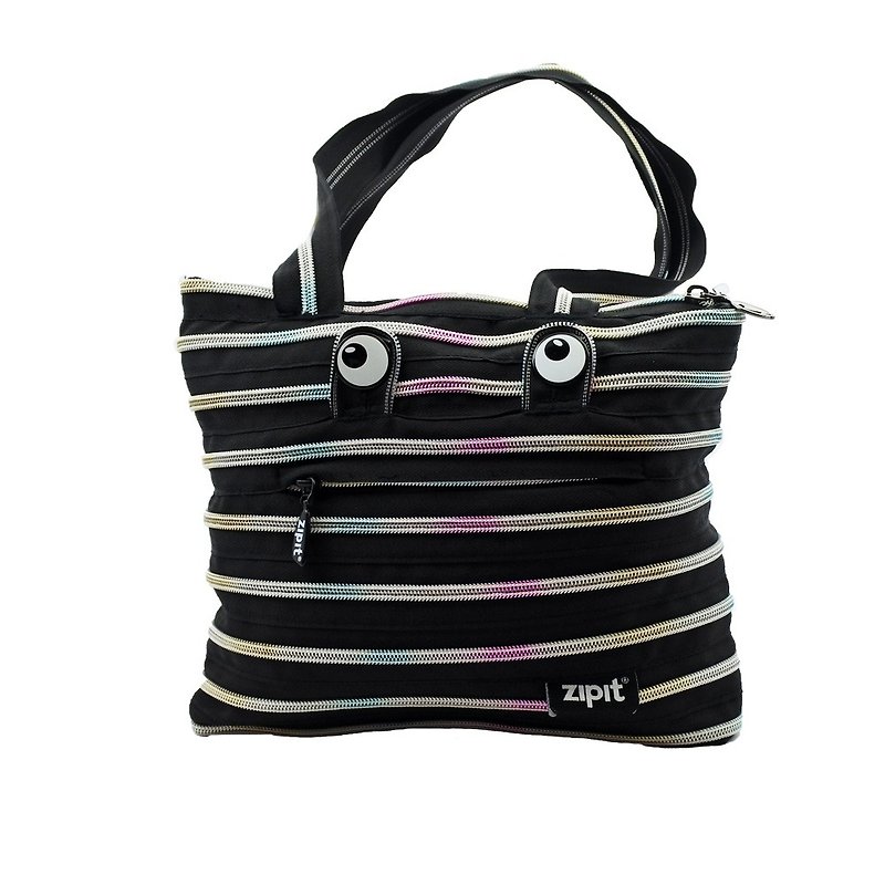 Zipit Monster Zip Tote - Rainbow - กระเป๋าถือ - วัสดุอื่นๆ สีดำ
