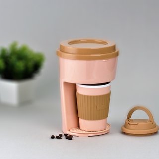 Minimalist One Cup Filter Coffee Maker Machine incl Travel PP Mug – Blush