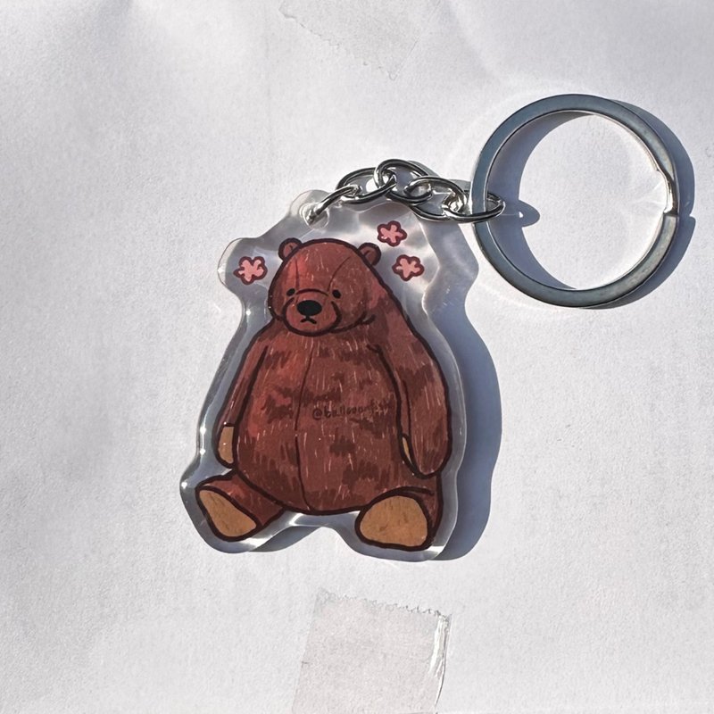 Djungelskog brown bear acrylic charm keychain - Keychains - Acrylic 