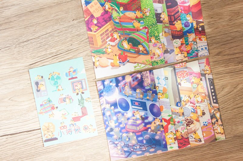 |あの頃の思い出 |ポストカード13枚セット - はがき・メッセージカード - 紙 ブルー