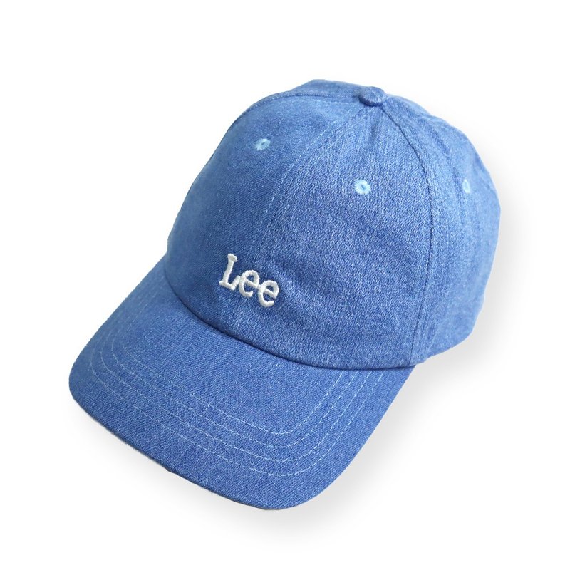 Lee 小Logo可調式棒球帽/鴨舌帽 淺藍 - 帽子 - 其他材質 藍色