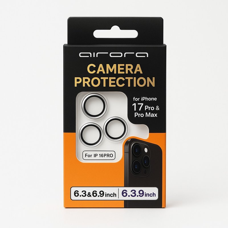 AIRORA  iPhone17系列 晶鑽鏡頭保護貼 銀色 - 平板/電腦保護殼/保護貼 - 其他材質 