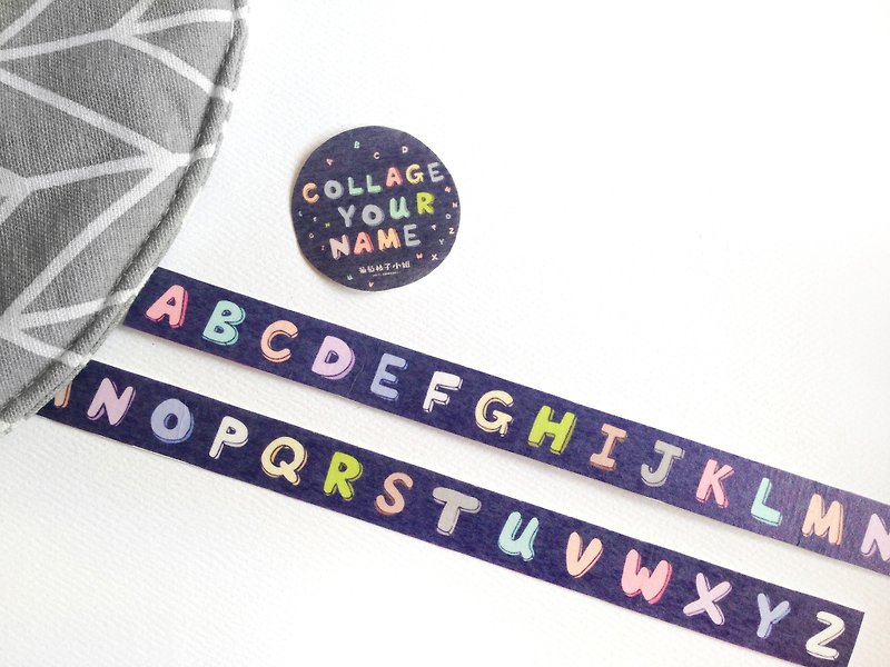 [Spot] Collage Your Name Collage Your Name Letter Paper Tape - มาสกิ้งเทป - กระดาษ สีน้ำเงิน