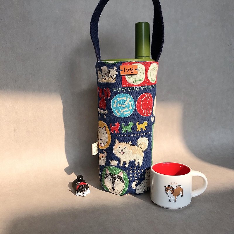 Elephant cup set//kettle bag (retro firewood) - Other - Cotton & Hemp 