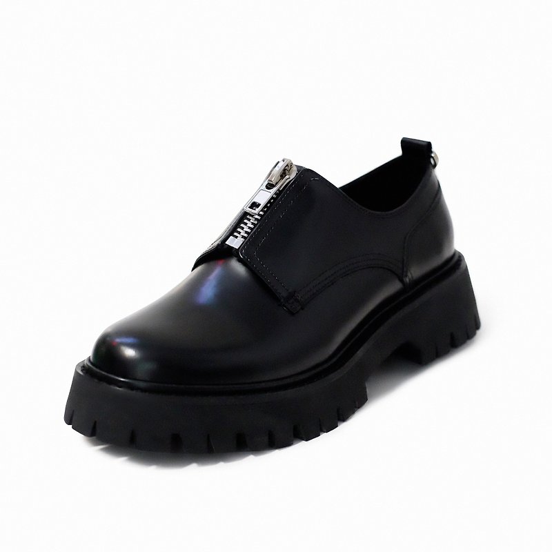 プラセボジッパープラットフォーム - 革靴 - 革 ブラック