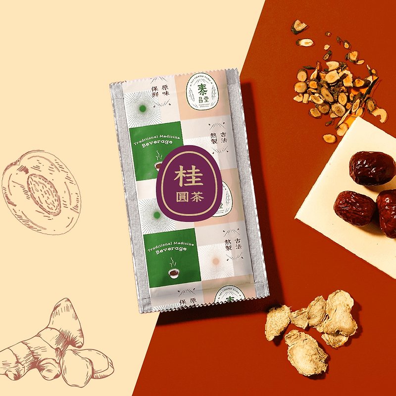 Taichangtang | Longan ginger jujube tea 12 days | Taichangtang brand gift box - Tea - Fresh Ingredients 