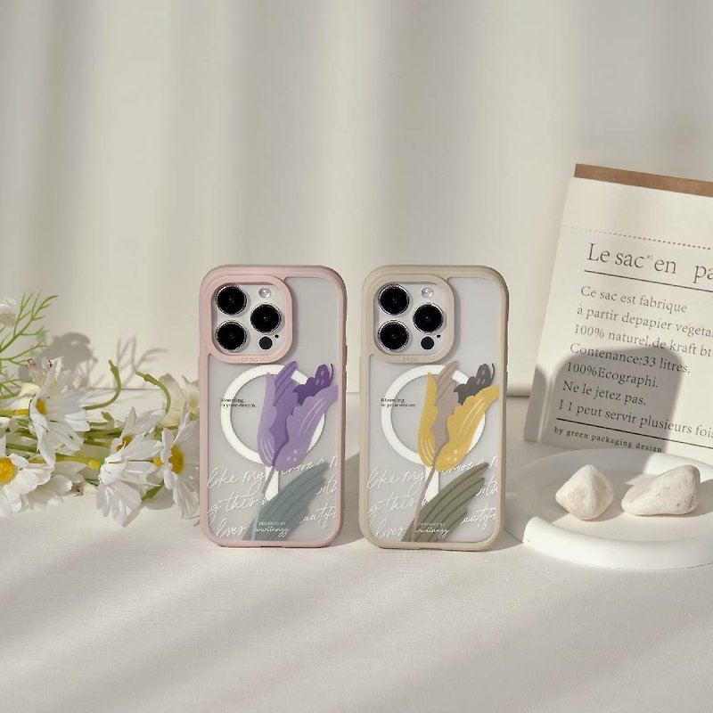 wwiinngg Tulip Series Aurora Fog MagSafe iPhone Case - เคส/ซองมือถือ - ซิลิคอน หลากหลายสี