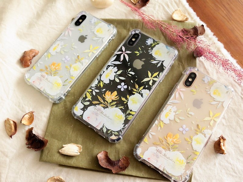 Days with Flowers-Drop-resistant Transparent Phone Case for iPhone X/XS/XS Max - Phone Cases - Paper Multicolor