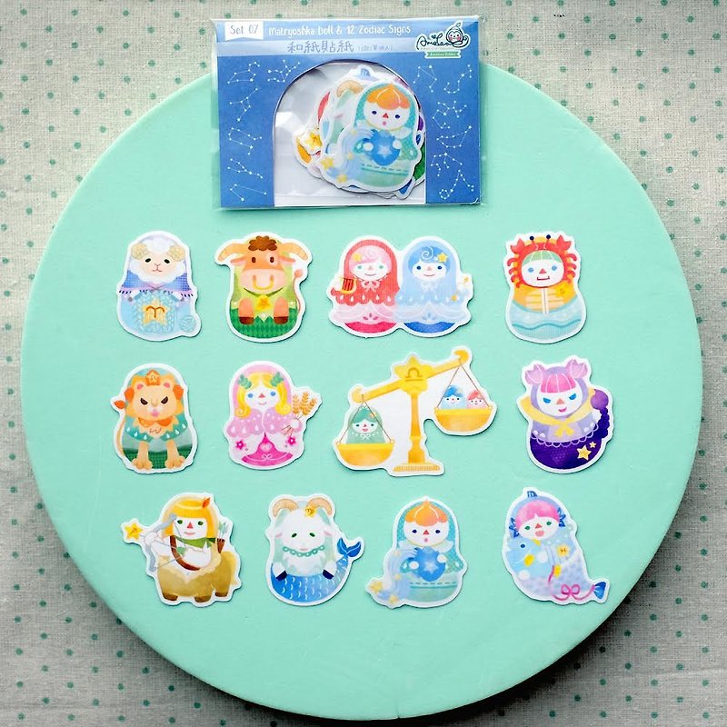 Russian Doll Series (12 Constellations) and Paper Stickers - Stickers - Paper 