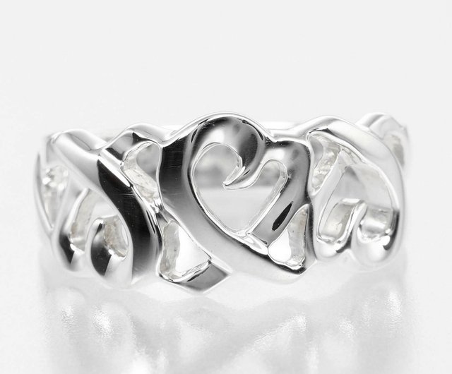日本直送】ティファニー TIFFANY&Co. トリプルラビングハート 10