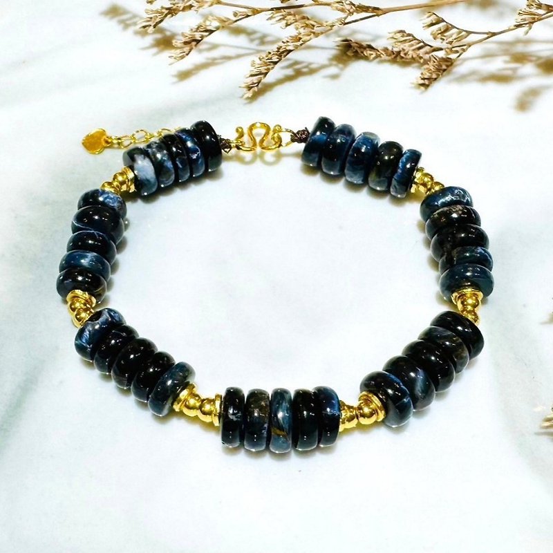 [Yama Gold Jewelry] Peter Stone Lightweight Gold Natural Stone Bracelet - Bracelets - 24K Gold 