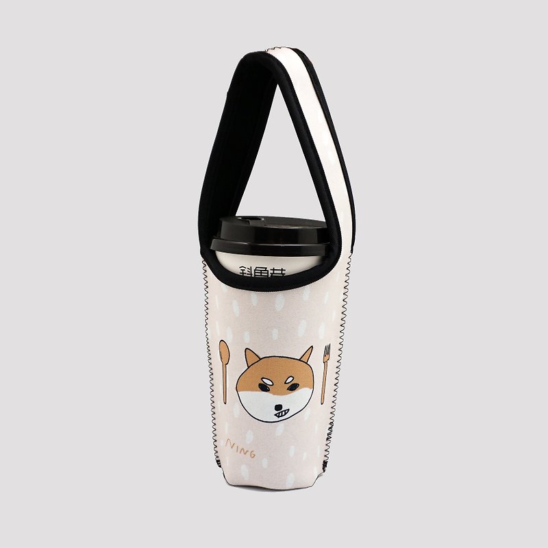 BLR Eco-friendly Beverage Bag Zhang Ning Co-branded Mi Shiba Inu Ti 103 - Beverage Holders & Bags - Polyester White