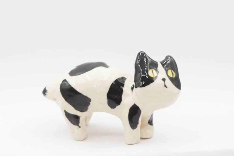 Ceramic cat hand made - Pottery & Ceramics - Porcelain Black