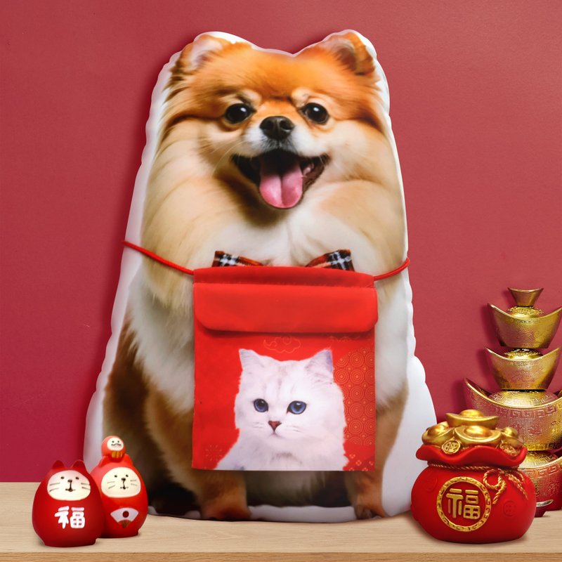 [Pet Red Envelope Bag] Customized pet lucky bag - ถุงอั่งเปา/ตุ้ยเลี้ยง - เส้นใยสังเคราะห์ สีแดง