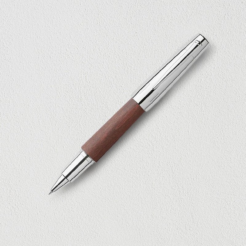【Faber-Castell】E-MOTION 梨木鋼珠筆 深褐色 免費刻字 - 鋼珠筆 - 木頭 咖啡色