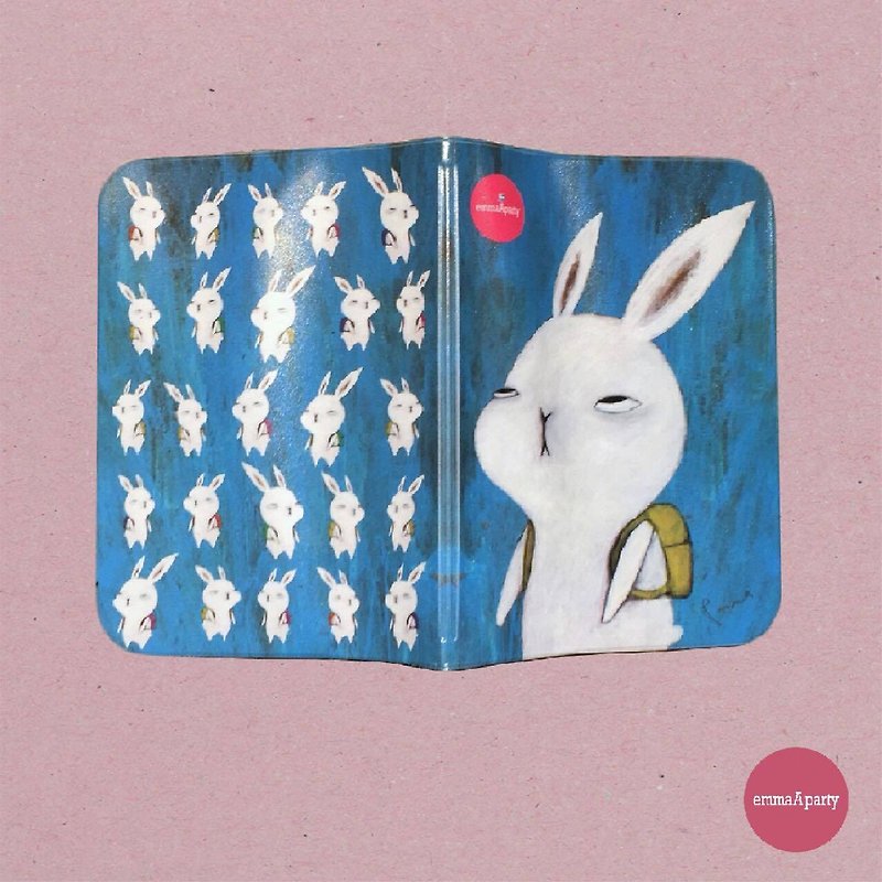 emmaAparty插畫護照夾:不想上班的兔子