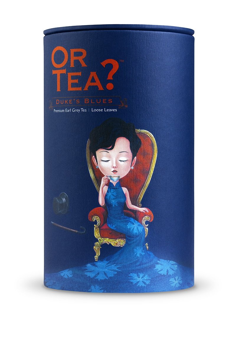 **OR TEA? - 杜克的藍調 | 有機筒裝原片茶葉** - 茶葉/茶包 - 紙 藍色