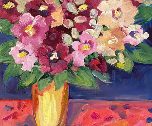 油絵 絵画 【夏のタチアオイ】 【公式通販】