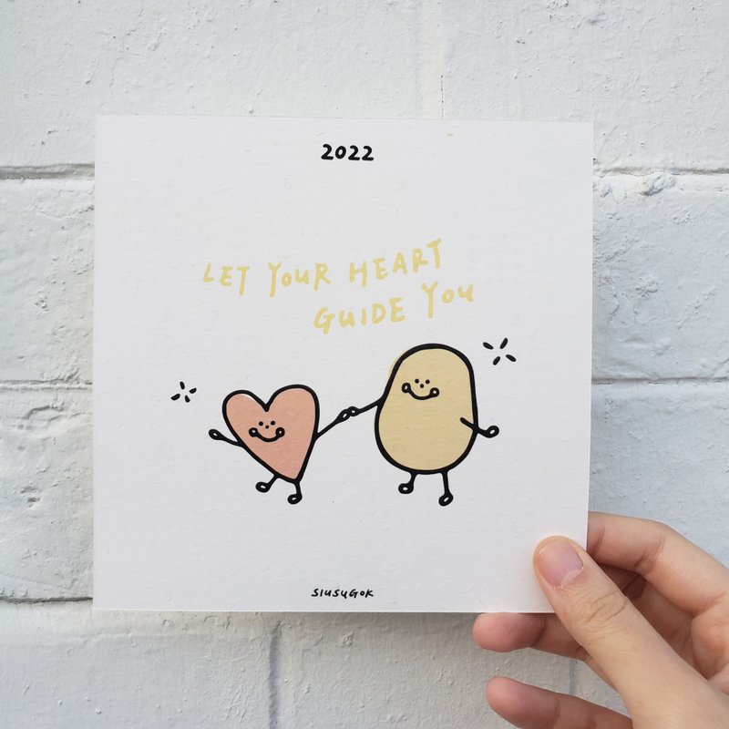 2022年曆卡 – Let Your Heart Guide You - 日曆/月曆/年曆 - 紙 白色