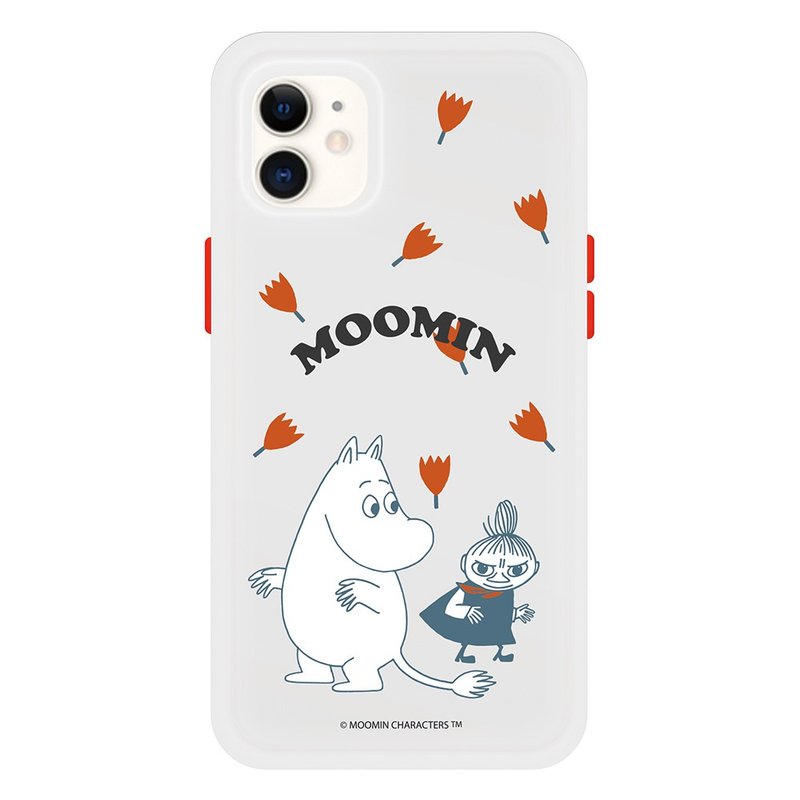 [iPhone Series] Authorized by Moomin-Frosted Phone Case Flower and Friends - เคส/ซองมือถือ - ซิลิคอน สีแดง