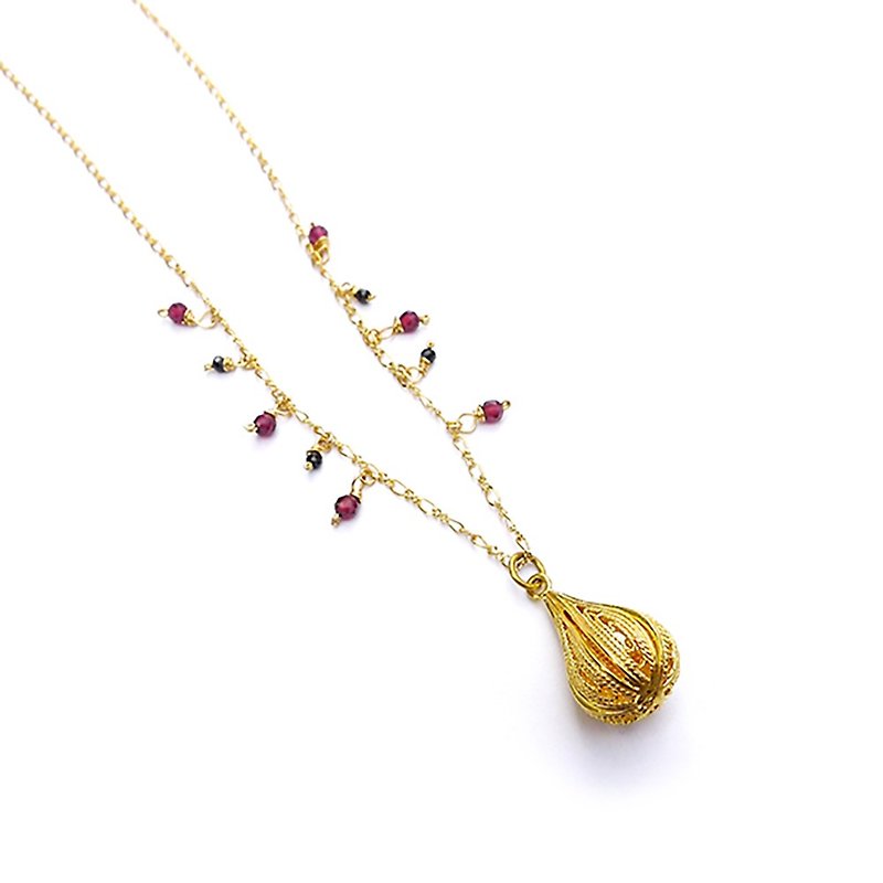 [Ficelle Concubine Light Jewelry] [Amber Anticipation] Sun Twilight Impression – Necklace - Necklaces - Gemstone 