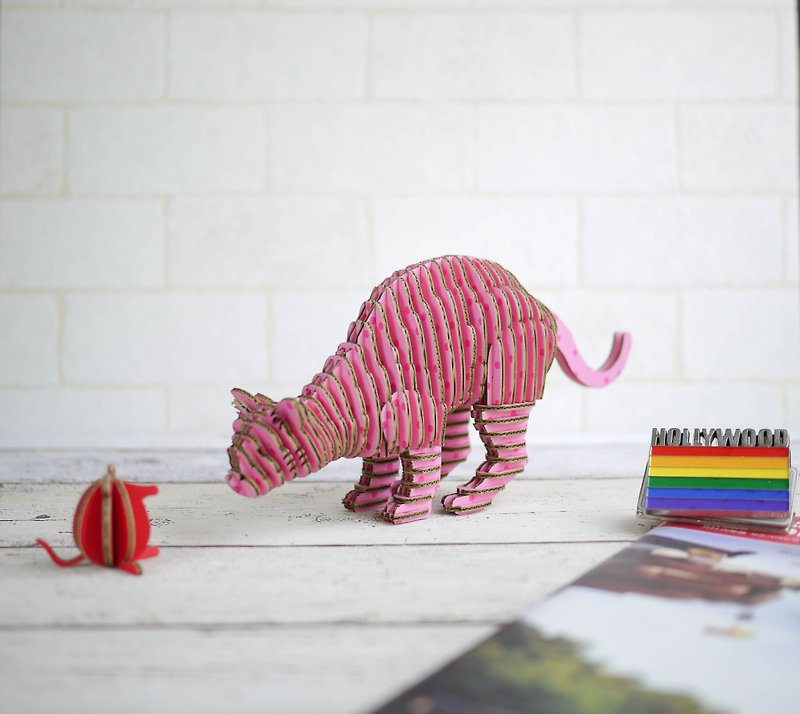 THANK YOU CA T貓 語系列 3D 手作 DIY 居家擺飾 粉紅 波點色 - 其他 - 紙 粉紅色