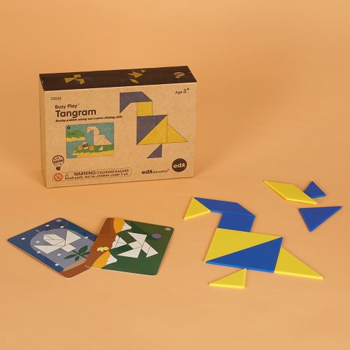 Edx 艾迪客 - 臺灣製兒童玩具 忙著玩-七巧板 (23536) 生日禮物 新年禮物 兒童益智玩具等餐玩具