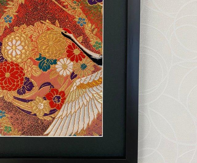 色打掛からつくるアートパネル vintage 刺繍着物 和モダン 和風