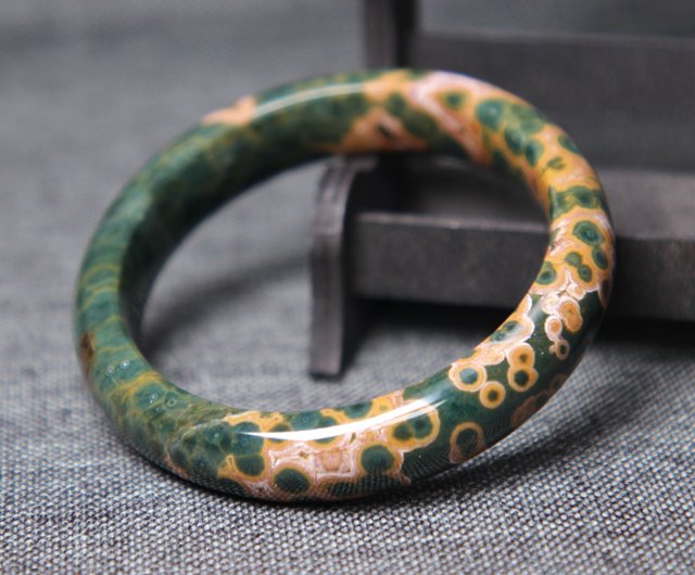 最高のオーシャンジャスパーブレスレット56MM古い鉱山の氷の種