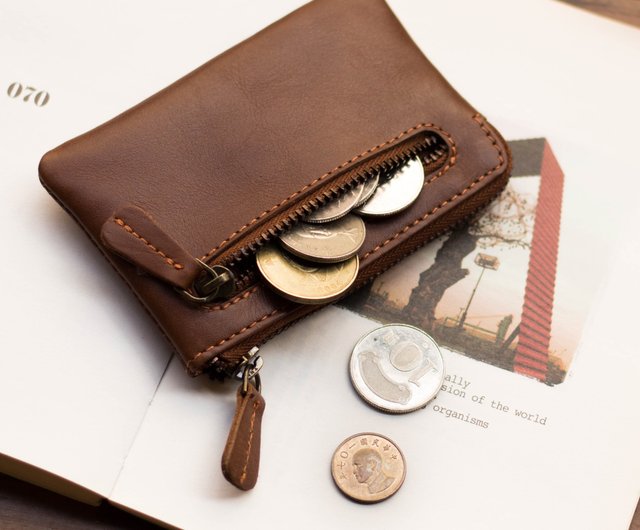 cowhide coin purse